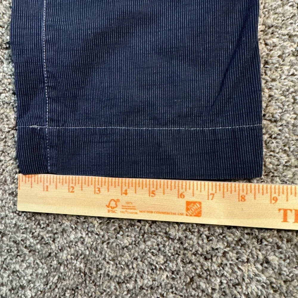 Banana Republic Mens 34x32 Straight Fit Navy Micro Stripe Cotton Chino Pants - Picture 9 of 10